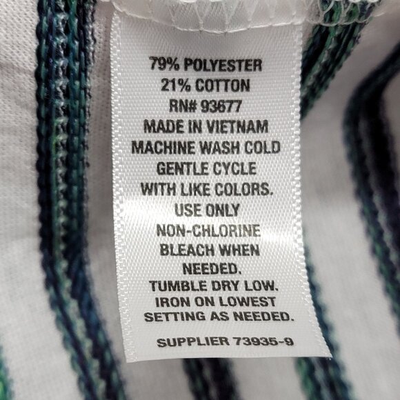 a.n.a White & Green Stripe Peplum Tank Top XL - Picture 6 of 7